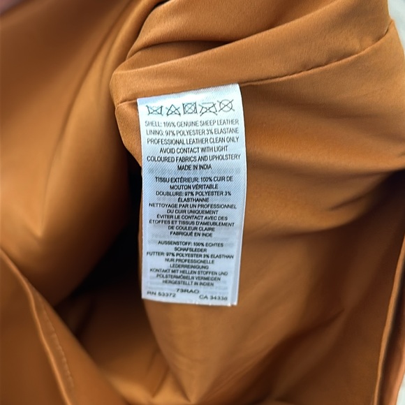 French Connection Glazed Ginger Abri Leather Mini Skirt Size 0 NWT - Picture 17 of 17